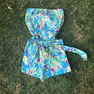 Lilly Pulitzer Sea Soirée strapless Romper